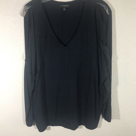 Banana Republic Black 3/4 Dolman Open Sleeve T-Shirt size L - Picture 5 of 9
